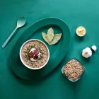 Lentil stew with smoked tray