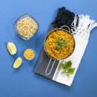 Spanish paella with chicken