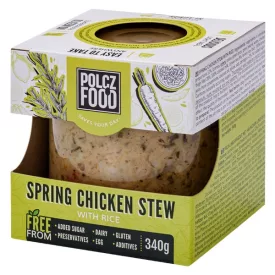 Chicken ragout with rice in tarragon