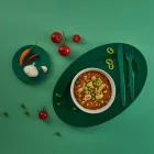 Chicken and peas stew with rice